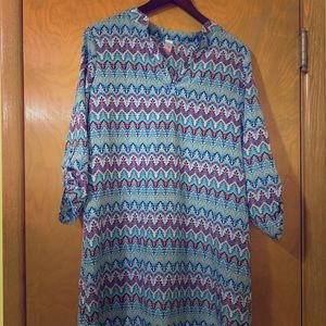 No Boundaries Patterned 3/4 length dress